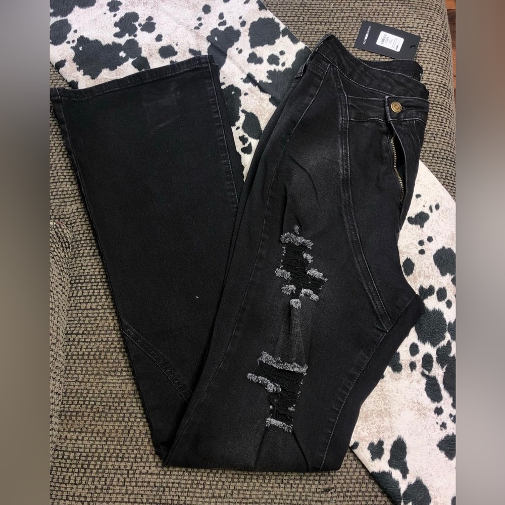 Black Distressed Jeans